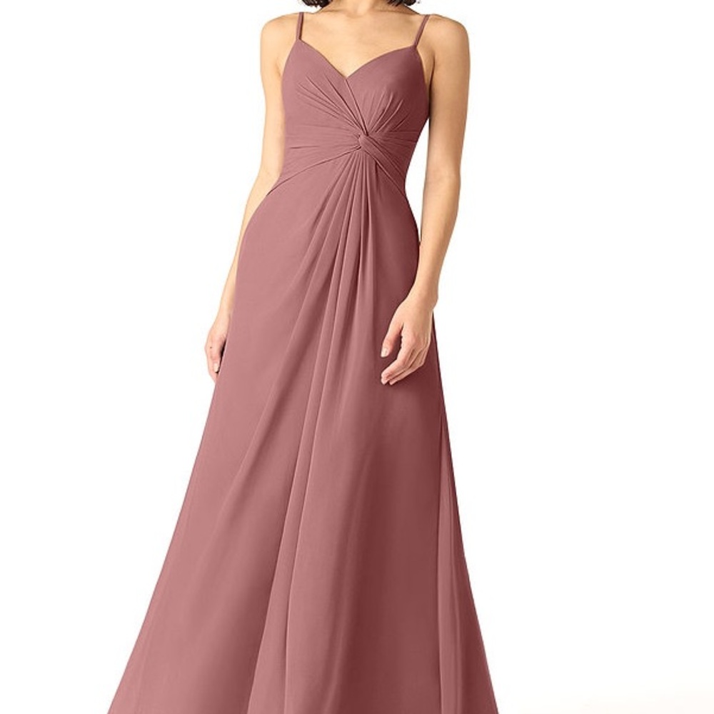 Azazie Aubrielle Dusty Rose Maxi Dress size A4